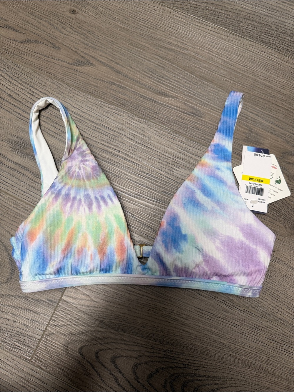 Tie-Dye Pastel Triangle Bikini Top - Women